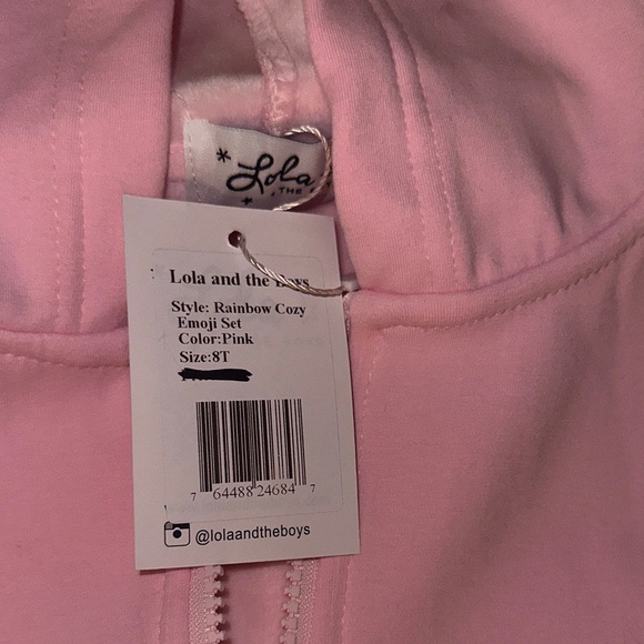 Pink Kids Rainbow Cozy Emoji Set with Smiley Faces - Picture 3 of 6